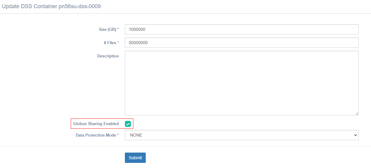 Globus activate sharing