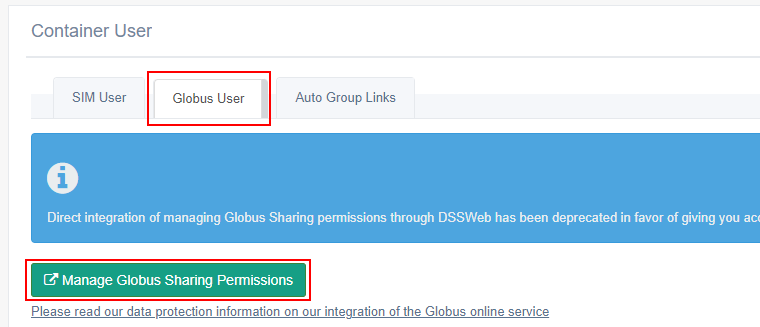 Globus manage permissions