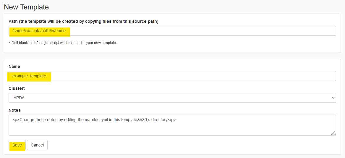 Portal Job Composer new template path